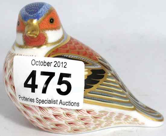 Appraisal: Royal Crown Derby paperweight of Chaffinch boxed