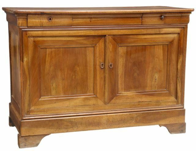 Appraisal: French Louis Philippe period walnut sideboard mid th c having