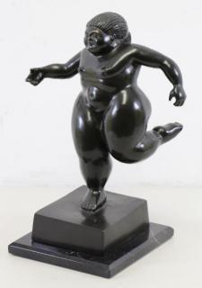 Appraisal: After BOTERO Bronze Dancing Nude Signed and dated 'F Botero