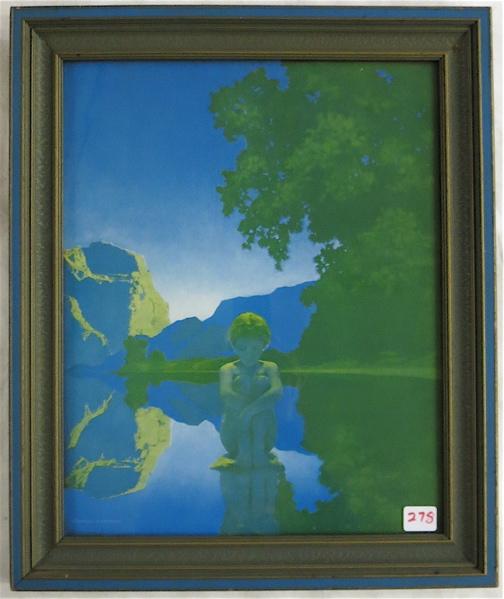 Appraisal: MAXFIELD PARRISH COLOR PRINT American - Evening Image measuring x