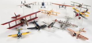 Appraisal: A Dozen Model Airplanes Contemporary models including Flying Circus Lufthansa