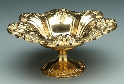 Appraisal: Francis I gilt sterling compote Reed Barton round with pedestal