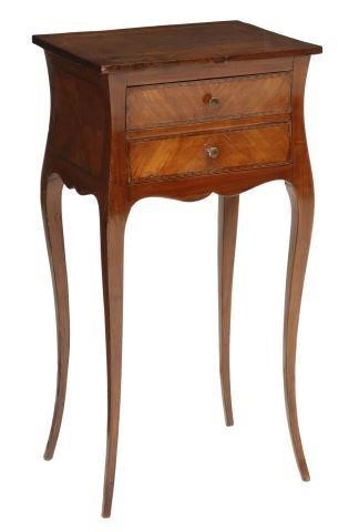 Appraisal: French Louis XV style nightstand th c matched veneer case