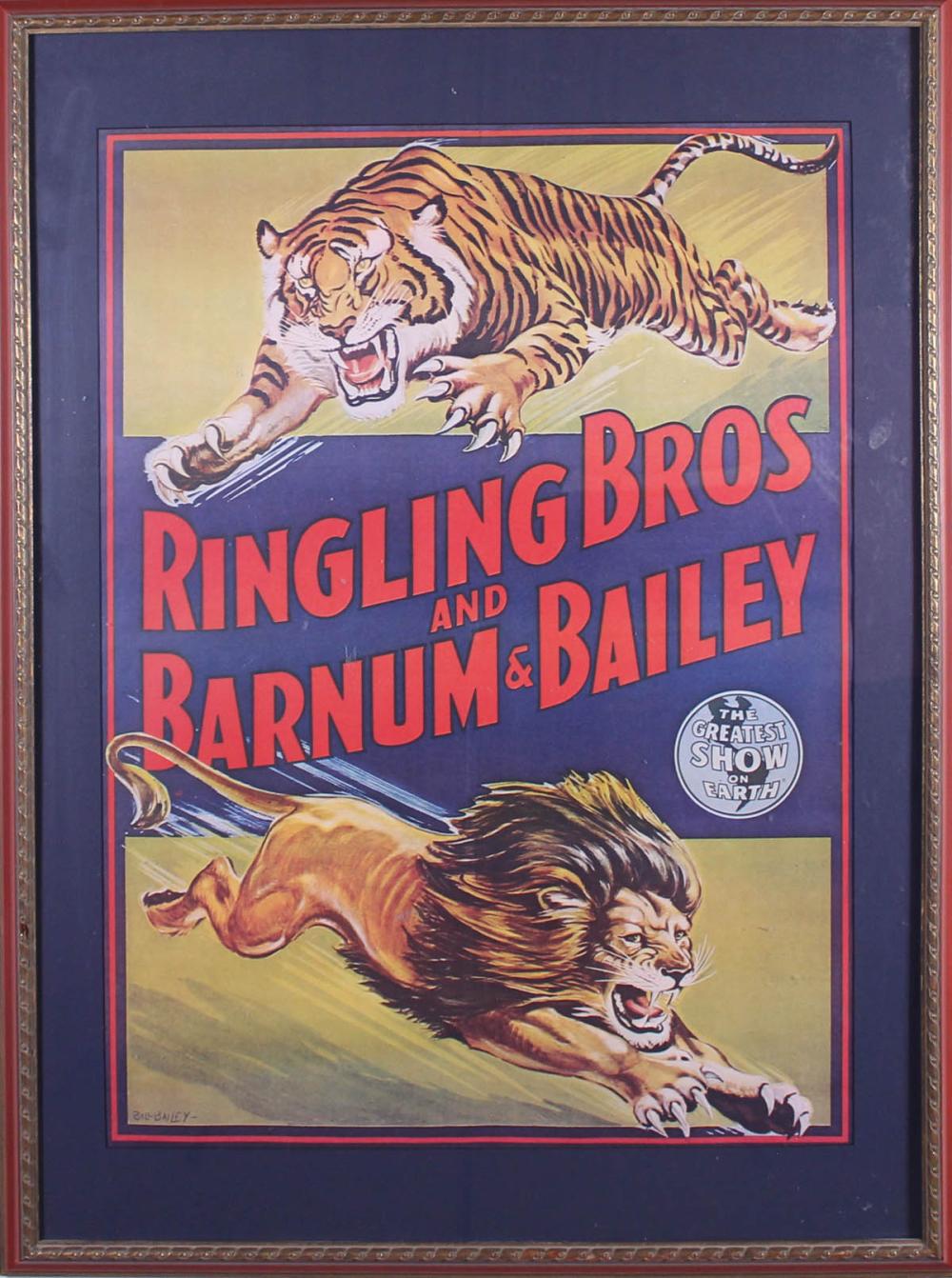 Appraisal: CIRCUS POSTER Ringling Bros and Barnum and Bailey The Greatest