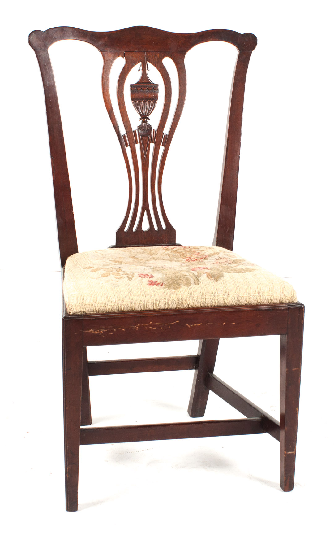 Appraisal: Federal style mahogany side chair centennial late th century carved