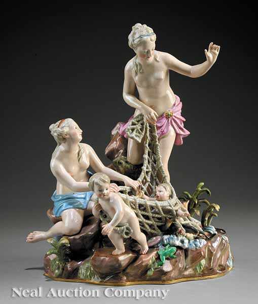 Appraisal: A Meissen Polychrome Porcelain Figural Group of the Capture of