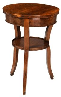 Appraisal: Biedermeier Figured Walnut Side Table Continental th century figured walnut