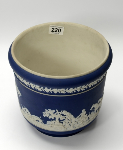 Appraisal: Large Adam's jasperware planter diameter cm and cm tall