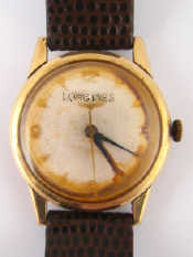 Appraisal: A carat gold Gent's Longines wrist watch water damage