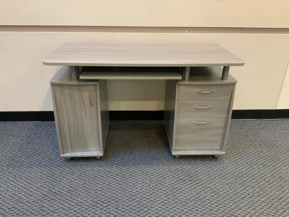 Appraisal: Techni Mobili Model RTA- Gray Wood Veneer Desk x x