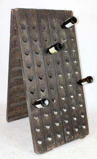 Appraisal: French A-frame riddling rack from the wine caves in France