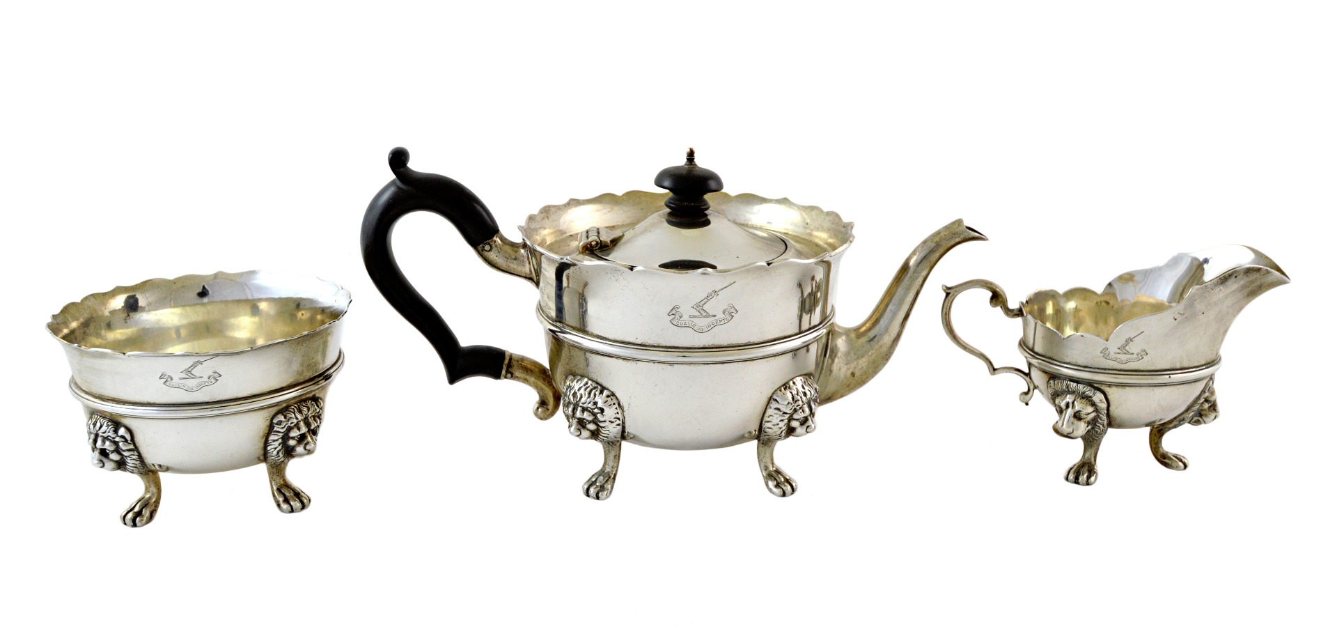 Appraisal: A George V three piece silver tea service in mid