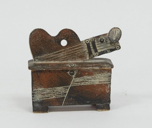 Appraisal: John Maltby ARR A rectangular pot with guitar lid cm