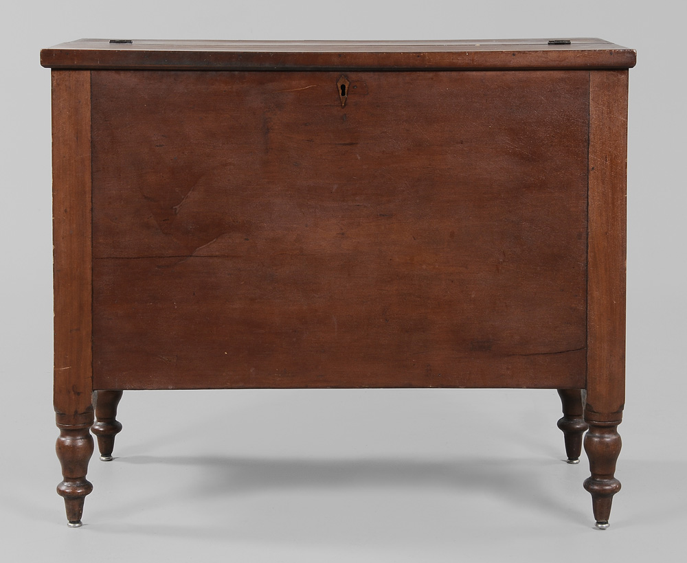 Appraisal: Federal Cherry Lift-Top Sugar Chest Kentucky or Tennessee th century