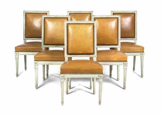 Appraisal: A Set of Twelve Louis XVI Style Painted Side Chairs