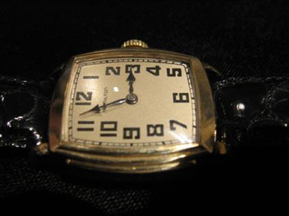 Appraisal: Gentleman's Hamilton slightly oval wristwatch karat yellow gold filled wristwatch