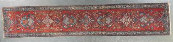 Appraisal: Semi-antique Malayer runner Persia circa x Estimate - Good condition