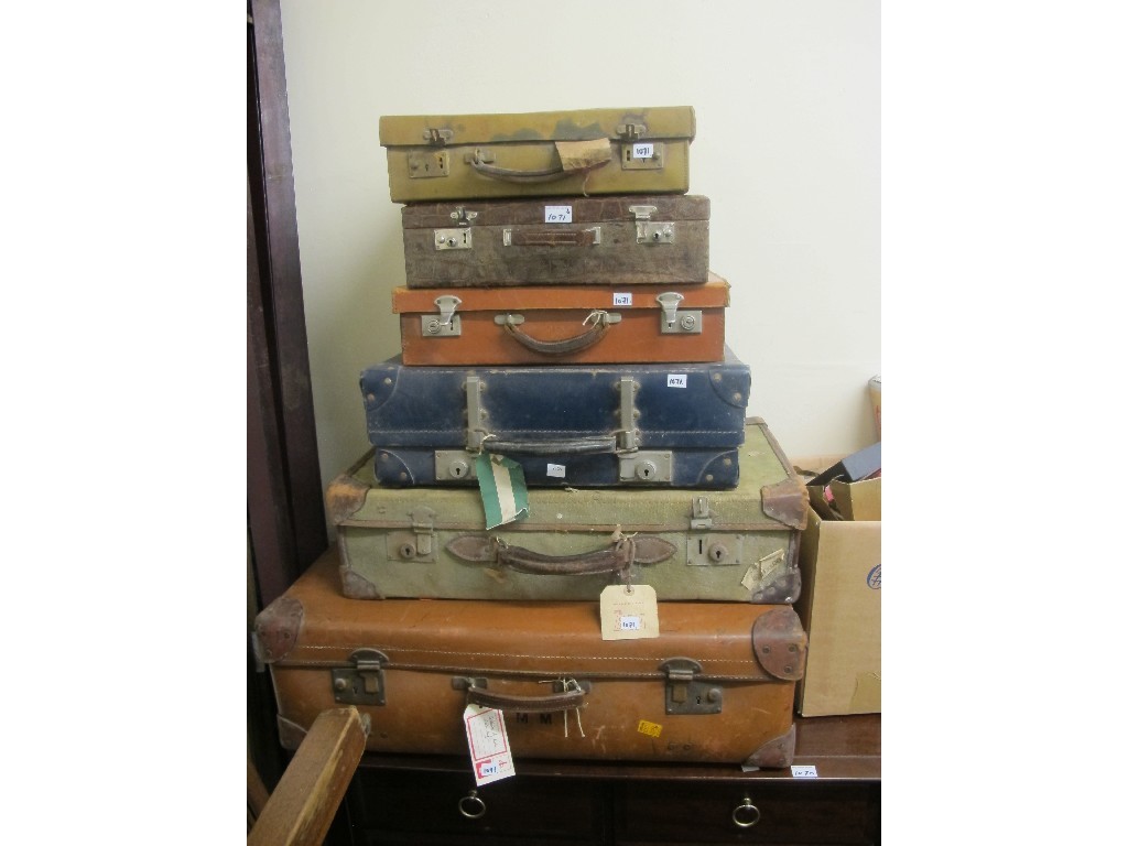 Appraisal: Five assorted travel cases briefcases Provenance The Property of a