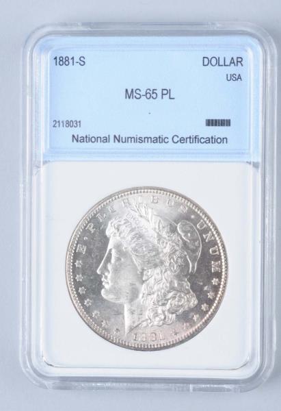 Appraisal: S Morgan Silver Dollar MS PL graded by NNC