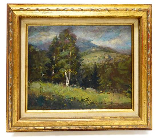 Appraisal: Clifford Carleton American - oil on canvas board depicting summer