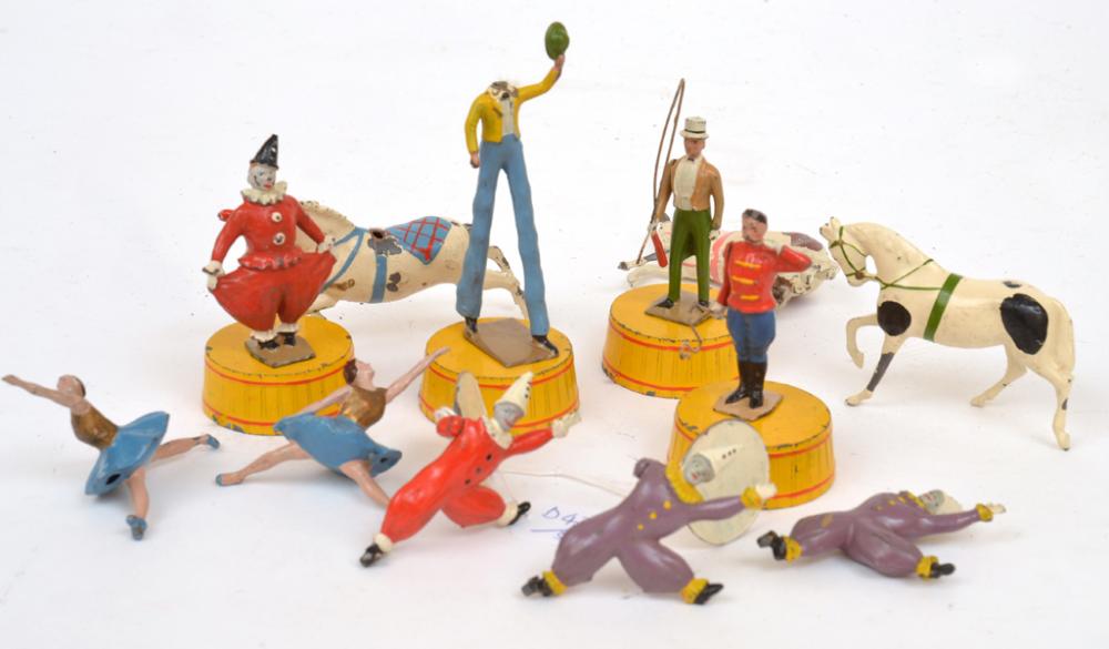 Appraisal: COLLECTION OF BRITAINS CIRCUS ANIMALS FIGURES AND ACCESSORIES ALL UNBOXED