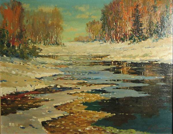 Appraisal: Bruno Silzars American born Winter Thaw signed and dated 'M