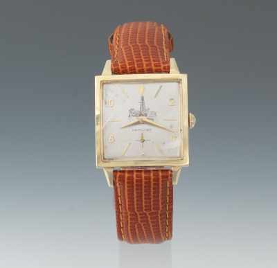 Appraisal: A Gentleman's Hamilton k Gold Wrist Watch k yellow gold