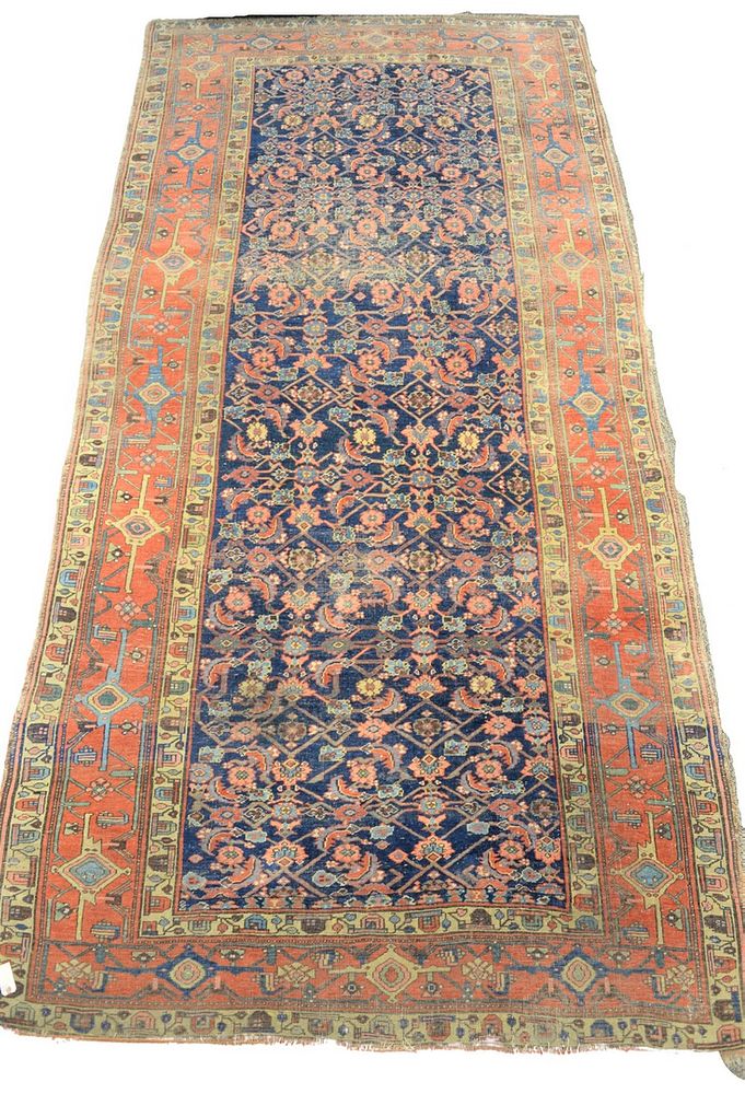 Appraisal: Oriental Hall Runner with wear ' x ' Oriental Hall