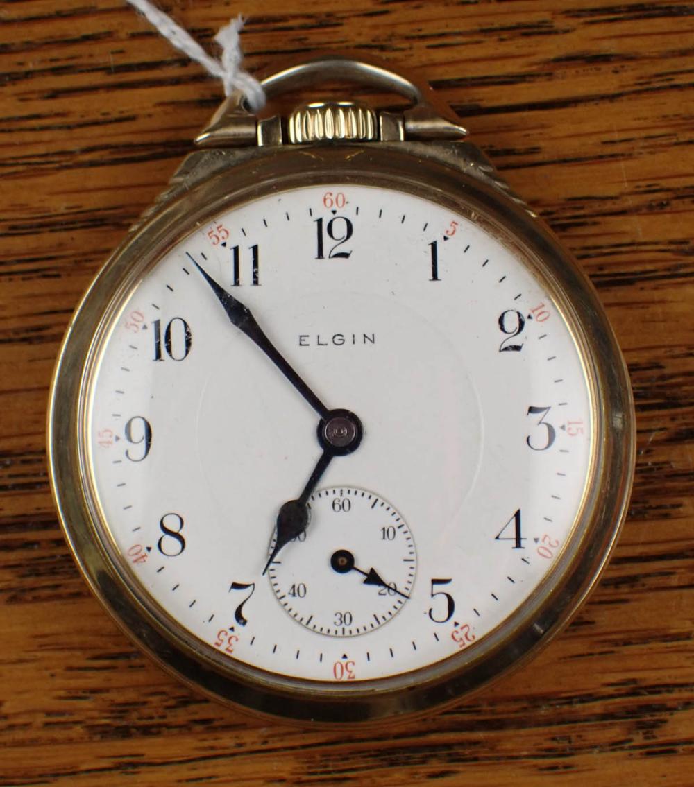 Appraisal: ELGIN MODEL OPEN FACE POCKET WATCH B W Raymond grade