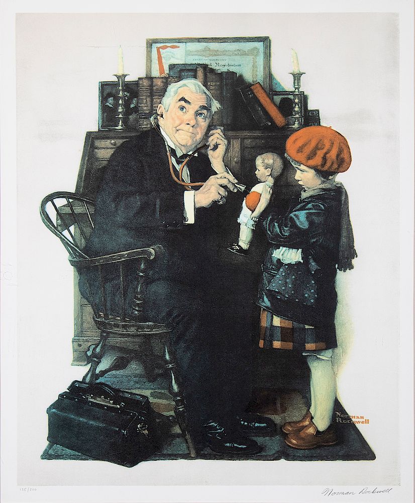 Appraisal: Norman Rockwell The Doctor and the Doll Rockwell Norman -