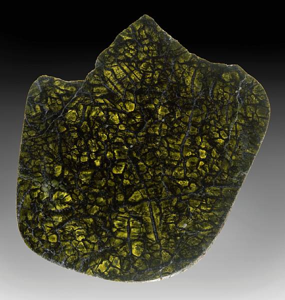 Appraisal: Unusual Peridot Slice Arizona Peridot is rarely seen in massive