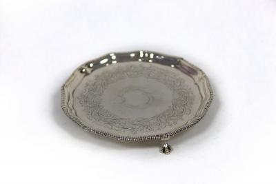 Appraisal: A George III silver salver John Cope Folkard London cm