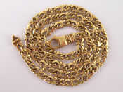 Appraisal: A yellow metal tests carat gold necklace chain approx cm