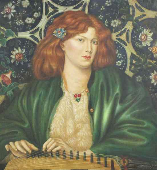 Appraisal: Studio of Miguel Canals after Dante Gabriel Rossetti oil on