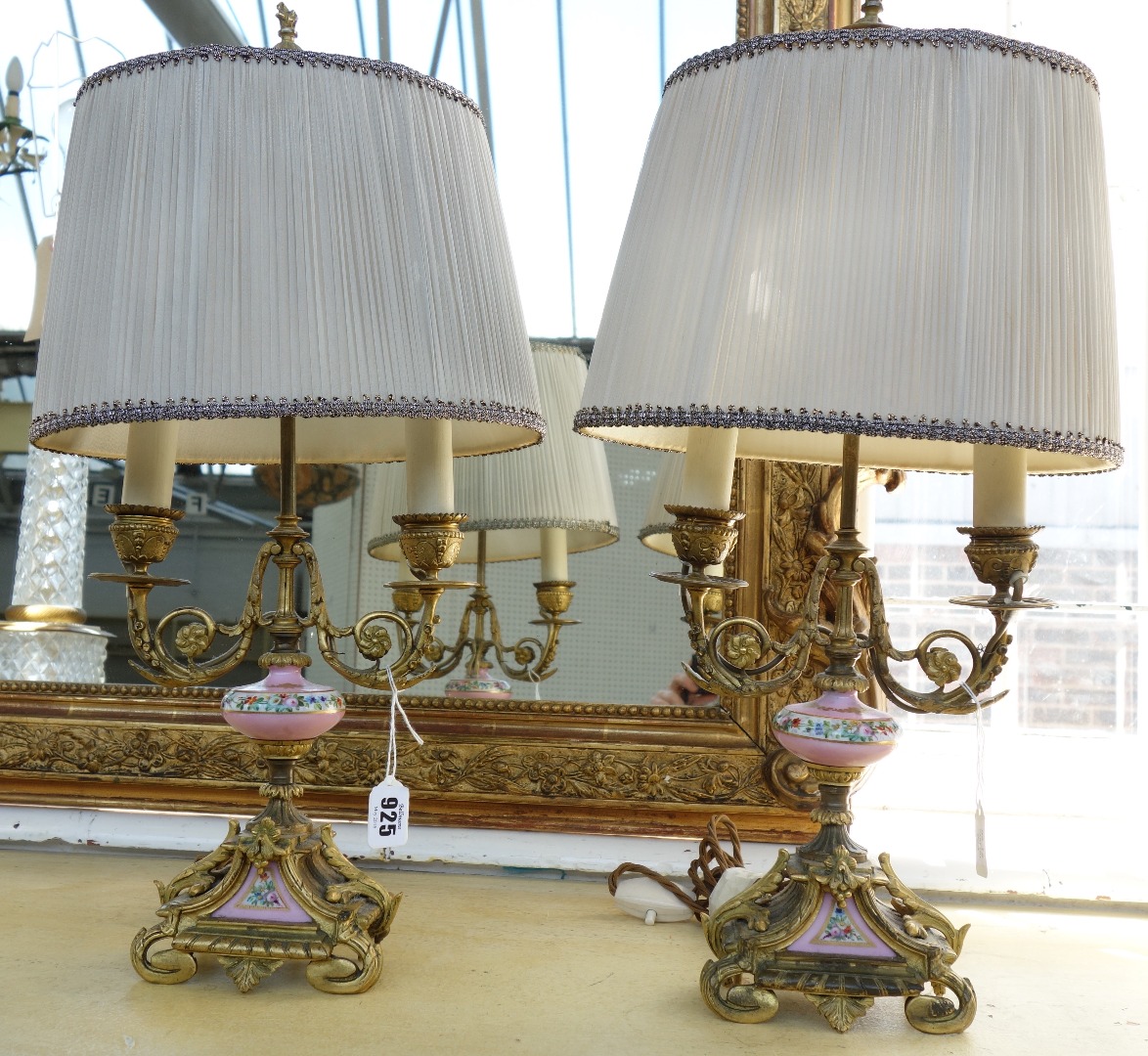 Appraisal: A pair of Louis Philippe Sevres style porcelain and ormolu