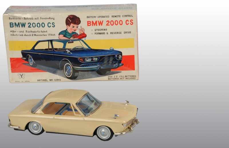 Appraisal: Tin BMW Automobile Battery-Operated Toy Description Japanese Working Made by