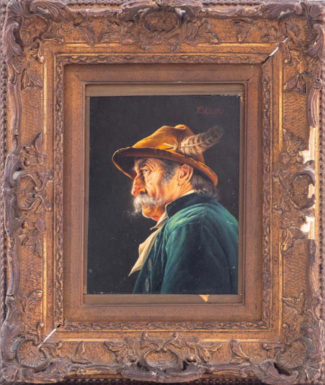 Appraisal: FRANZ XAVER WOLFE 'PORTRAIT OF A MAN' OIL ON PANEL