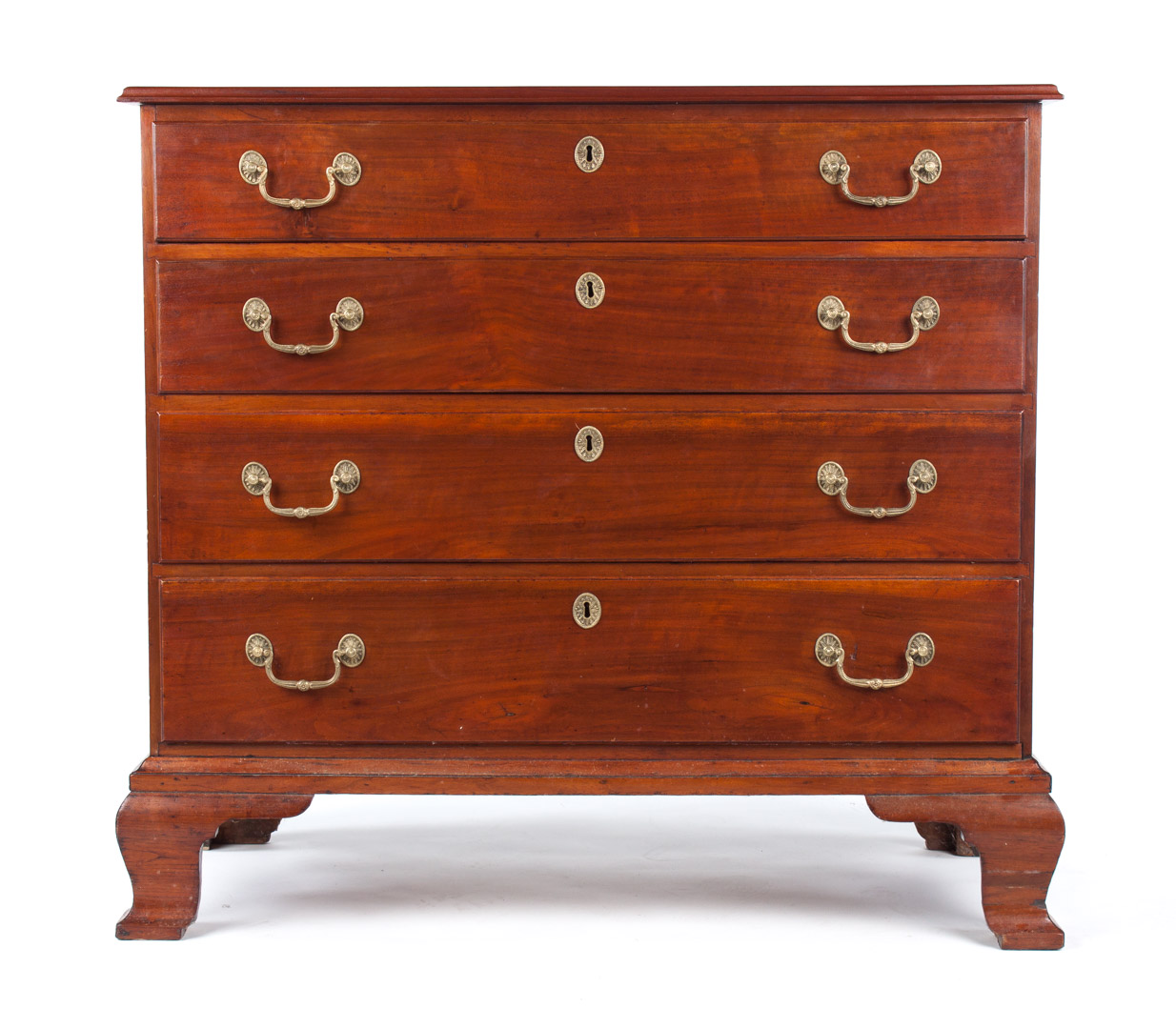 Appraisal: George III mahogany chest late th century flat top with