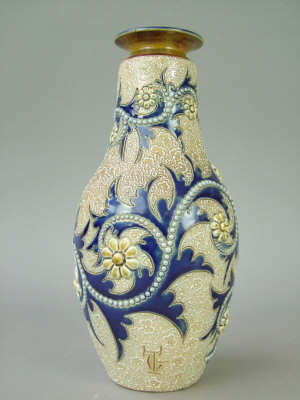 Appraisal: Royal Doulton vase by George Tinworth with blue seaweed and