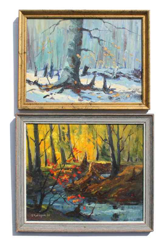 Appraisal: WILSON Bertram Russell Canadian th Century piece lot of Oils