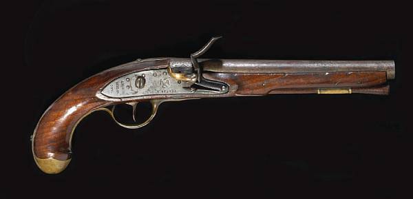 Appraisal: A U S Navy Model flintlock pistol by Simeon North