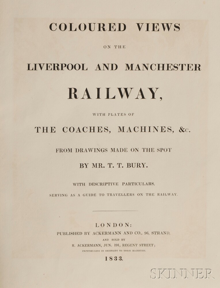 Appraisal: Bury Thomas Talbot - Coloured Views on the Liverpool and