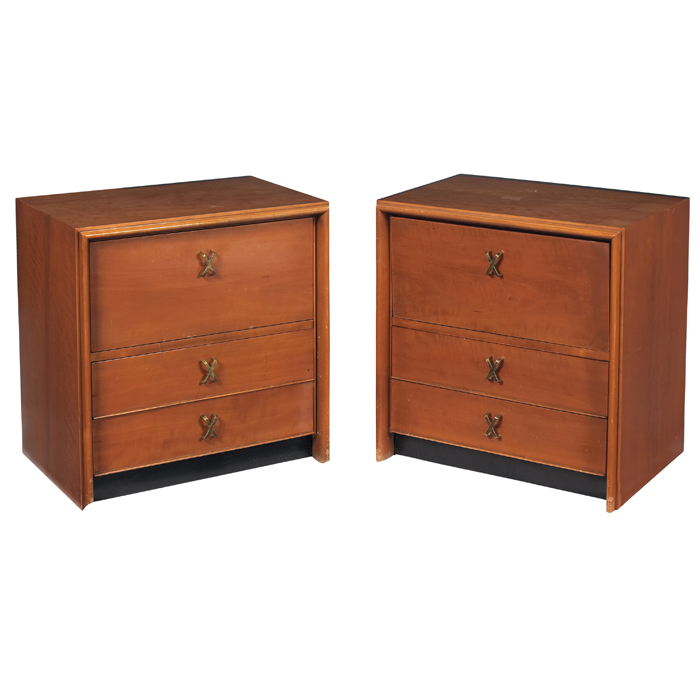 Appraisal: Paul Frankl night stands pair by Johnson Furniture Co each