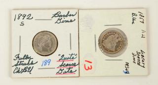 Appraisal: Lot of Early Dimes Includes Seated Liberty MS and -S