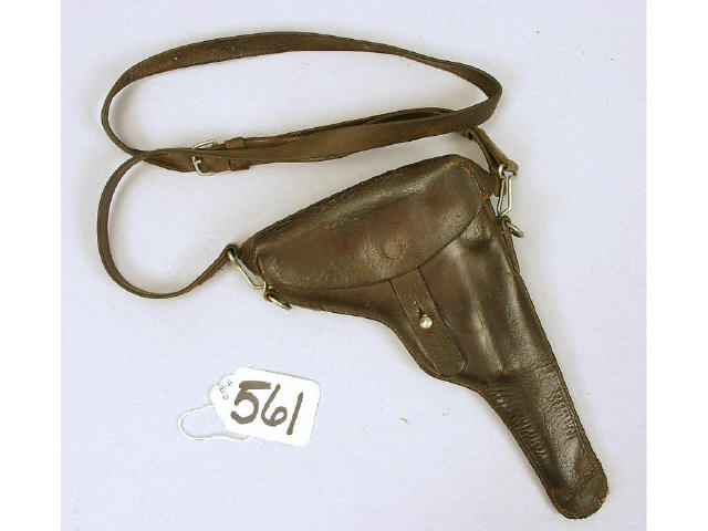 Appraisal: Swiss Luger Model holster with shoulder strap very good condition