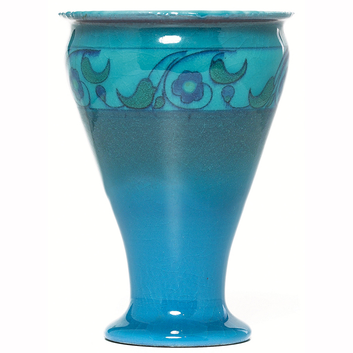 Appraisal: Rookwood vase unusual shape in a turquoise glaze and a