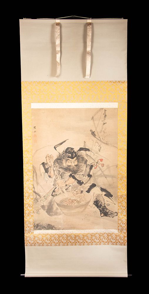 Appraisal: Japanese Meiji Scroll Painting Shoki the Demon Queller East Asia