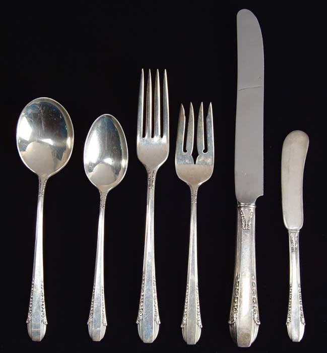 Appraisal: CASED -PIECE STERLING FLATWARE SET BY INTERNATIONAL IN THE ENCHANTRESS