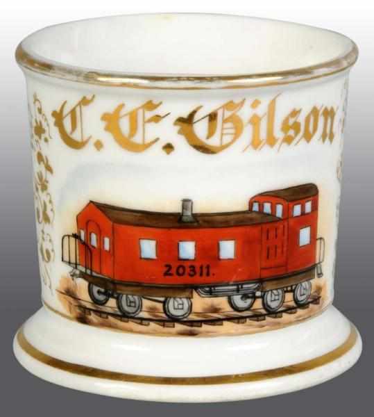 Appraisal: Caboose Shaving Mug Description Stamped Made in Germany under base