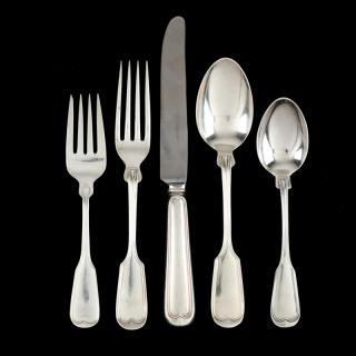 Appraisal: Frank Smith Fiddle Thread Sterling Silver Flatware Set to include